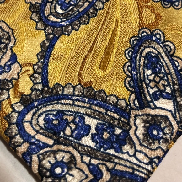 Robert Talbott /Seven Fold Tie - Blue/Gold - Picture 6 of 8